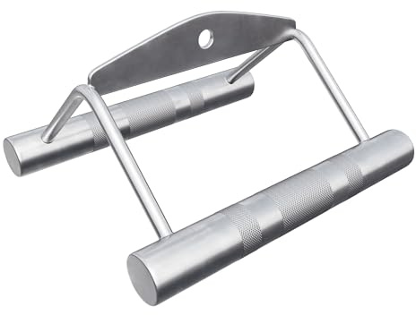 GORILLA SPORTS® Rudergriff-Set mit Trizepsseil, mit/ohne Drehgelenk | Gerändelter Chrom-Kabelzuggriff bis 200 kg und Nylon-Trizepsseil bis 150 kg für Rudern, Latzug, Bizeps und Trizeps