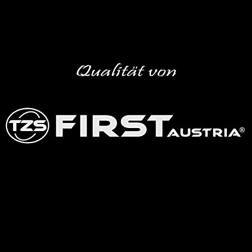tzs First Austria – Piastra per waffle, 4 waffle belga, piastra per waffle XXL, waffle di Bruxelles, termostato, regolazione della temperatura, spia, impugnatura isolata Cool-Touch