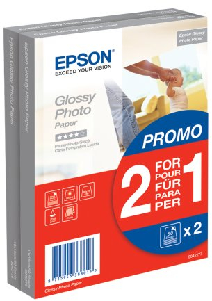 Epson Glossy Photo Paper - 2 für 1,10x15 cm, 225g/m², 100 Blatt