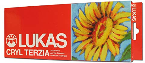 Hochwertiger „LUKAS CRYL TERZIA Sortiment-Karton” Acrylfarben - 12er Set - Artikelnr. 61030000