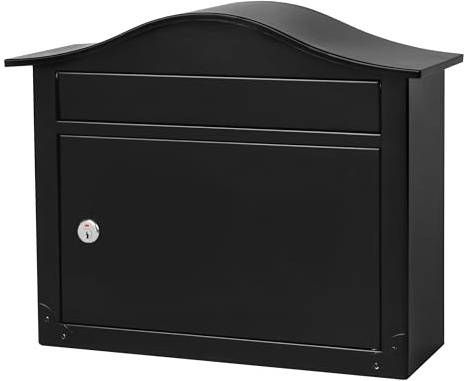 Architectural MAILBOXES Saratoga Wall-Mount Lockable Mailbox in Black