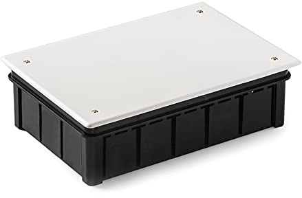 FAMATEL - Deckel für Einbaudose I Mit Metallklammern I 200x130 mm I Grau