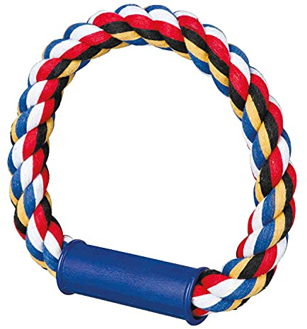Trixie Aro Cuerda Tirador, Multicolor, Algodón, 350 g/ø30 cm, Perro