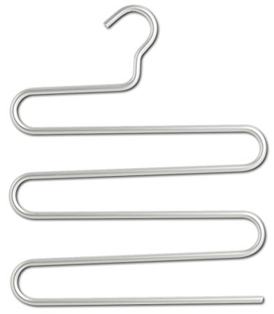 Zeller, 17170, Gruccia Multipla per Pantaloni, in Alluminio, Argento (Silber)