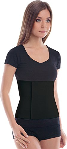TOROS-GROUP Postpartum Gürtel/Postoperative Binder Bauch Band Elastische 24 cm (XXX-Large, Schwarz)