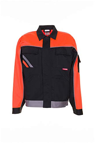 Planam 2411038 - Chaqueta bund visline v1, tamaño 38, negro/naranja/zinc