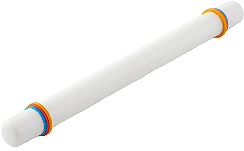 Wilton Large Fondant Rolling Pin with Guide Rings, Tiered Cakes, 20 in.