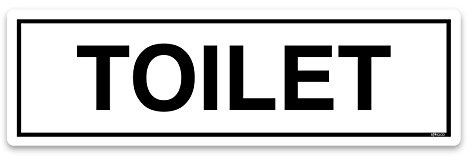 stika.co Pack of 2 Toilet Door Signs - Self-Adhesive Vinyl Stickers, 200 x 60mm - Waterproof Access and Awareness Door Signage for Offices, Shops and Workplaces
