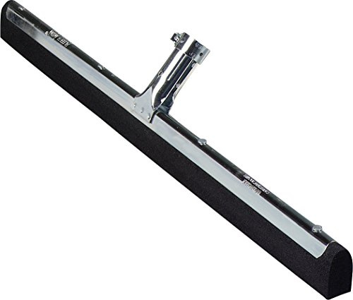 SPARTA Flo-Pac Double Foam Floor Rubber Squeegee Window Squeegee with Heavy Duty Steel Frame for Floor, Bathroom, Kitchen, Concrete, Tile, Garage, Commercial Use, 22 Inches, Black