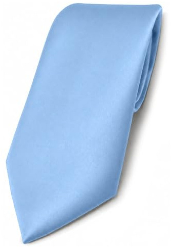 TigerTie Herren Satin-Krawatte einfarbig, 150x8 cm, für Business, Hochzeit und Feier