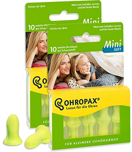 Ohrstöpsel für kleinere Ohren – Ohropax Mini Soft (10 Stück) – Gehörschutzstöpsel für Kinder – weicher Schaumstoff
