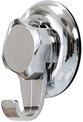 Compactor Gancho Grande para Colgar en la Pared, Fijación Mediante Ventosa, Soporta hasta 6 kg, Color Cromado, Fabricado en Acero Cromado antioxidante, 7.2 x 4 x 8.7 cm, Artículo RAN4716