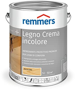 Remmers Holzschutz-Creme farblos, 5 Liter, tropffreier Premium Holzschutzgrund für Nadelhölzer, Gleichmäßiges & langlebiges Anstrichergebnis