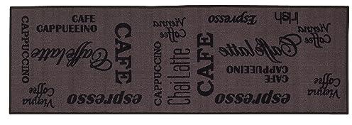 andiamo Küchenläufer Espresso Kurzflor Läufer Küchenteppich - Teppich Küche 57 x 120 cm braun