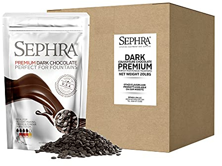 Sephra Fountain-ready Premium Dark Chocolate 20lb Case - Ideal for Melting