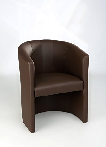 H&S Cocktailsessel Design Farbe Braun Sessel Clubsessel Loungesessel Club Möbel Bürosessel Praxismöbel Kunstleder für alle Zimmer Neu !!