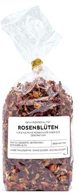 Bremer Gewürzhandel Roseblüten, grob, Rosenblätter getrocknet, essbare Blüten zum Dekorieren, ideal für Tee, 40g