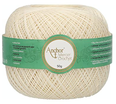 Anchor 4710040-00926 Häkelgarne, 100% Baumwolle, 926, Stärke 40, 53 Gramm