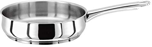 Stellar Classic 24cm Uncoated Stainless Steel Frying Pan Induction Ready, Oven Safe, Dishwasher Safe