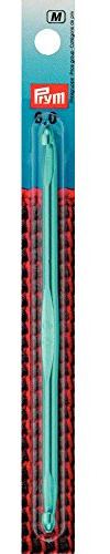 Prym 195278 Häkelnadeln doppelseitig 15 cm 6,00 mm Tunesische Häkelnadel, Aluminium, türkis, 6 mm
