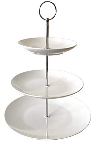 Dingeldeys Frutero de 3 Pisos de Porcelana