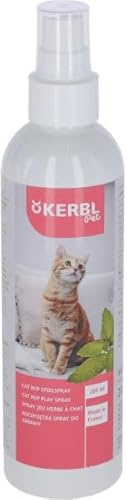 Kerbl Catnip Spielspray | 200 ml | Stimulierendes und spielanregendes Lockmittel für Katzen | Aus natürlichem Extrakt von Katzenminze | Zur Unterstützung des Wohlbefindens