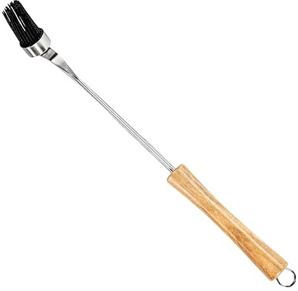 BBQ-AID Silicone Basting Brush for Grilling - Premium Acacia Wood Sauce Brush for BBQ & Smoking - 400°F Heat Resistant Marinade & Meat Brush - Dishwasher Safe Cooking Brush for Food & Oil