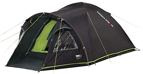 High Peak Kuppelzelt Talos 3, Campingzelt mit Vorbau, Iglu-Zelt für 3 Personen, doppelwandig, 4.000 mm wasserdicht, Vorbau mit Zeltboden, Ventilationssystem, Moskitoschutz, Klarsichtfolien-Fenster
