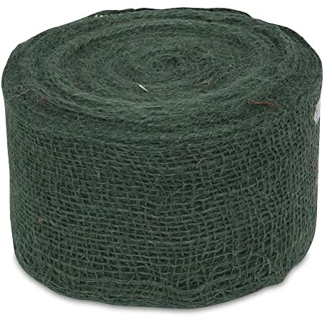 Windhager Jute-Wickelstreifen ÖKO, Jutegewebe, Juteband, Deko-Band, Bastelband aus Jute, grün, 10 cm x 25 m