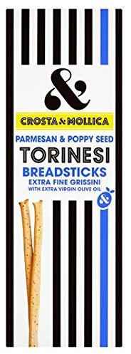 Crosta & Mollica Torinesi Parmesan & Poppy Seed Breadsticks 120g