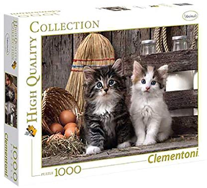Clementoni 39340 Niedliche Kätzchen – Puzzle 1000 Teile, Geschicklichkeitsspiel für die ganze Familie, farbenfrohes Legespiel, Erwachsenenpuzzle ab 9 Jahren