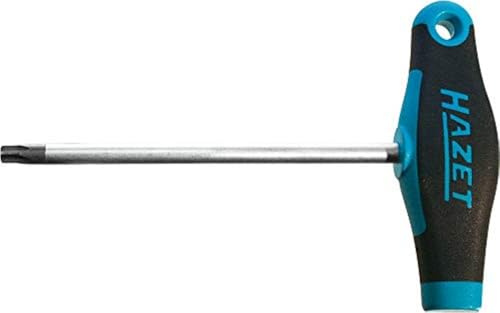 HAZET Schraubendreher, mit T-Griff 828-T15, Innen TORX Profil, SW T15 | Abtrieb Innen TORX Profil, Chrom-Vanadium, verchromt, Spitze brüniert, TORX 3.27 mm, Länge l1 100 mm, Länge l2 126 mm, 32 g
