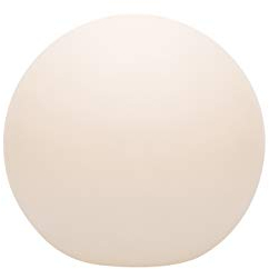 8 seasons design | Deko Leuchtkugel Shining Globe (E27, Ø 50 cm groß, matt, IP44 wetterfest, Indoor & Outdoor, Kugel, Gartendekoration, Beleuchtung) weiß (ohne Leuchtmittel)