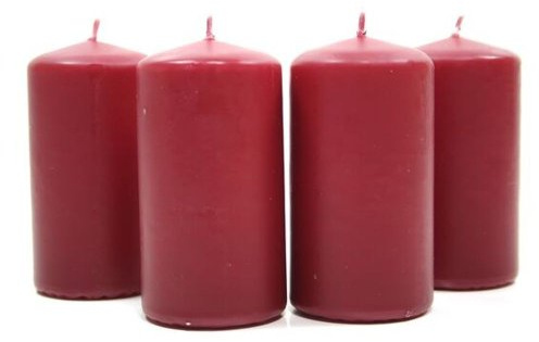 12 rubin rote ALTAR - STUMPENKERZEN GIES KERZE DEKO 90 x 40 mm