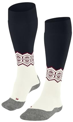 FALKE dam Skidstrumpor SK2 Intermediate W Kh ull funktionsmaterial varm tjock 1 par, Vit Off-White 2040, 37-38