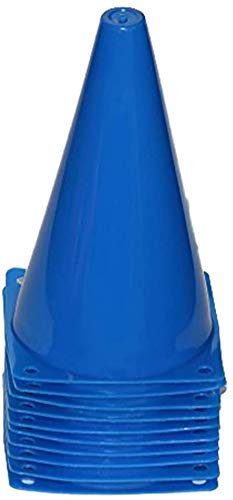 Boje Sport 10er Set Markierkegel, 23 cm, blau, für das Fußballtraining, Trainingshilfen, Leitkegel, Verkehrshütchen für Kinder, Sport, Inlineskating, Reitsport und Leichtathletik