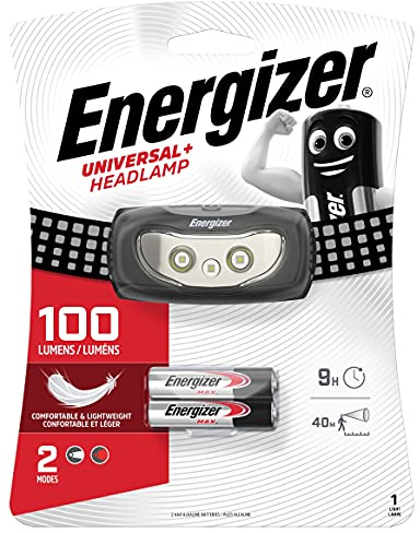 Energizer Lampe Frontale LED Universal, Lampe 60 Lumens, Piles Incluses