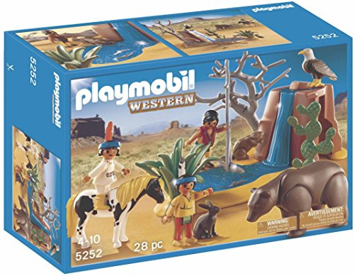 PLAYMOBIL - Niños Indios con Animales, Set de Juego (5252)