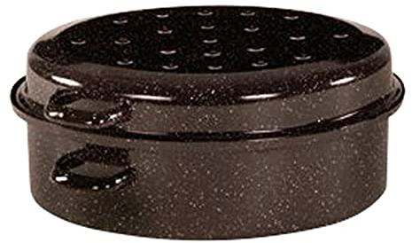 Karl Kruger cocottes d'oie Enfourner Poêle avec Couvercle d'égouttement, Noir, 34 cm