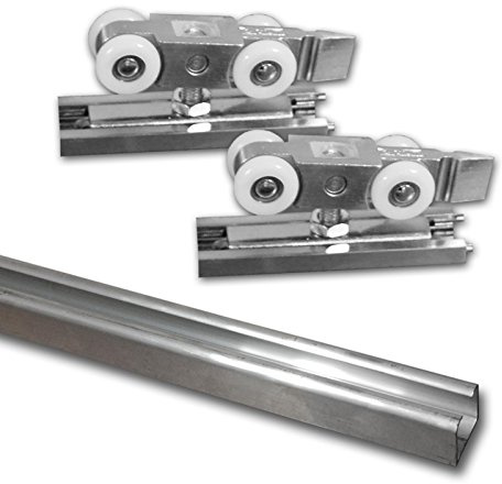 Teilemagnet Schiebetür Beschlagset Laufschiene 200 cm Aluminium, bis 100 kg