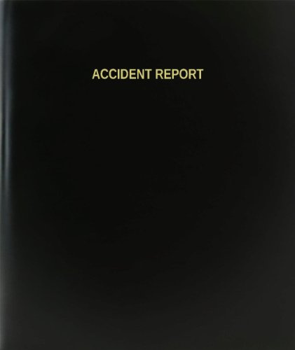 BookFactory Accident Report Log Book/Journal/Logbook - 120 Page, 8.5''x11'', Black Hardbound (XLog-120-7CS-A-L-Black(Accident Report Log Book))
