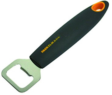 FACKELMANN 25245 Kapselheber Soft in Grau/Orange/Silber, Edelstahl, 16 x 7.9 x 2.3 cm