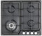 Delonghi PFA46GH Plateau de cuisson 4 feux 1 double couronne gaz 58 cm grilles en fonte anthracite