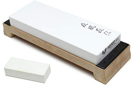 Yoshihiro Professional Grade Toishi Japanese Whetstone Knife Sharpener Water Stones #8000 Grit (Fine Finishing Stone)