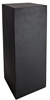 VIVANNO Podest Deko-Säule Stele Blumenständer Fiberglas Anthrazit 40x40x100