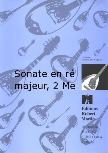 Partitions classique ROBERT MARTIN DENIS - SONATE EN R MAJEUR, 2 MANDOLINES Autres cordes pincées