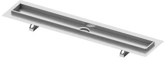 TECEdrainline Duschrinne (gerade; Edelstahl; poliert; Verbesserung des Wasserabflusses) Silber - 600800