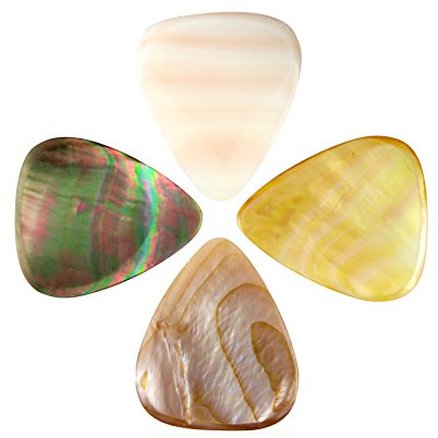 Timber Tones she-mt-4 Gitarre Plektrum Plektron Picks, Shell Tones Plektren gemischt, 4 Stück
