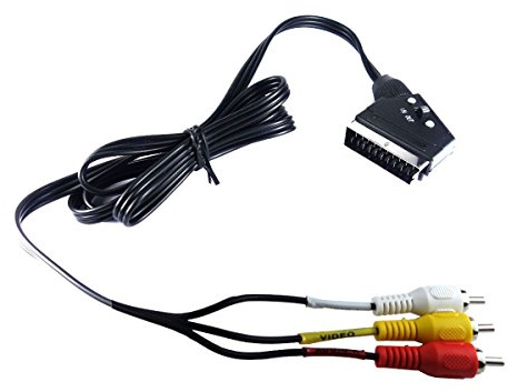 Câble péritel commuté vers 3 prises phono RCA 1,5 m