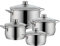 WMF Diadem Plus Topfset Induktion 4-teilig, Kochtopf Set mit Glasdeckel, Cromargan Edelstahl poliert, Induktions Töpfe Set unbeschichtet